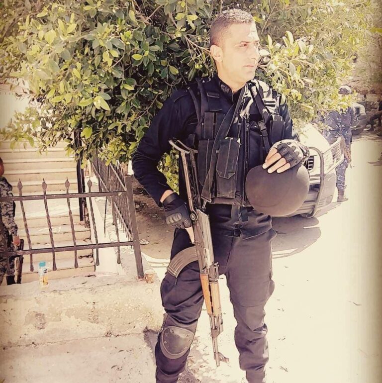 تفاصيل ارتقاء الملازم أول محمد صدقة في محافظة طولكرم