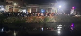 فاجعة بلبيس.. مصرع 5 شبان مصريين انقلبت سيارتهم في مصرف بعد حضور حفل زفاف