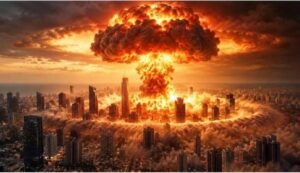 نتنياهو ينشر صورة لانفجار نووي فوق “تل أبيب”